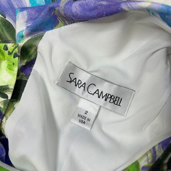 SARA CAMPBELL Floral Peonies Top Women 2 Bloomcore Quiet Luxury Spring Old Money - Picture 5 of 7